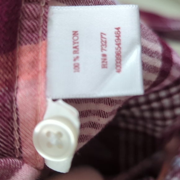 Red and Pink Plaid Button-up Super Soft Shirt - Picture 4 of 8